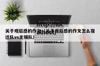 关于观后感的作文（关于观后感的作文怎么宿迁队vs无锡队）